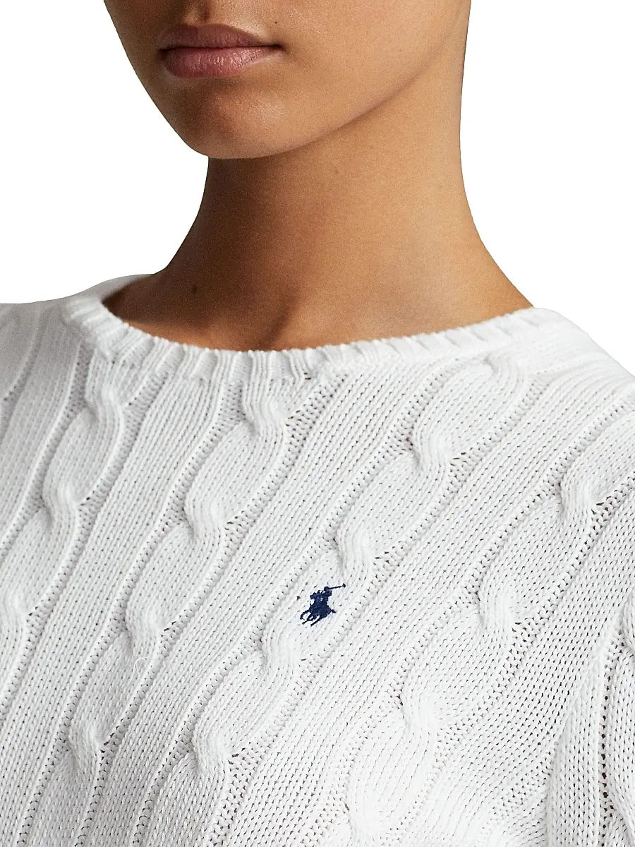 Polo Ralph Lauren Women's Julianna Cable-Knit Pima Cotton Sweater | Thumbnail 8 Polo Ralph Lauren Women's Julianna Cable-Knit Pima Cotton Sweater | Thumbnail 8
