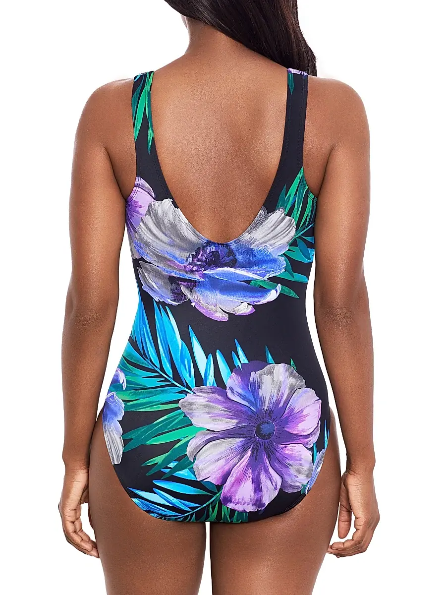 Miraclesuit Swim Women's Flora Aura Its A Wrap One-Piece Swimsuit | Thumbnail 4