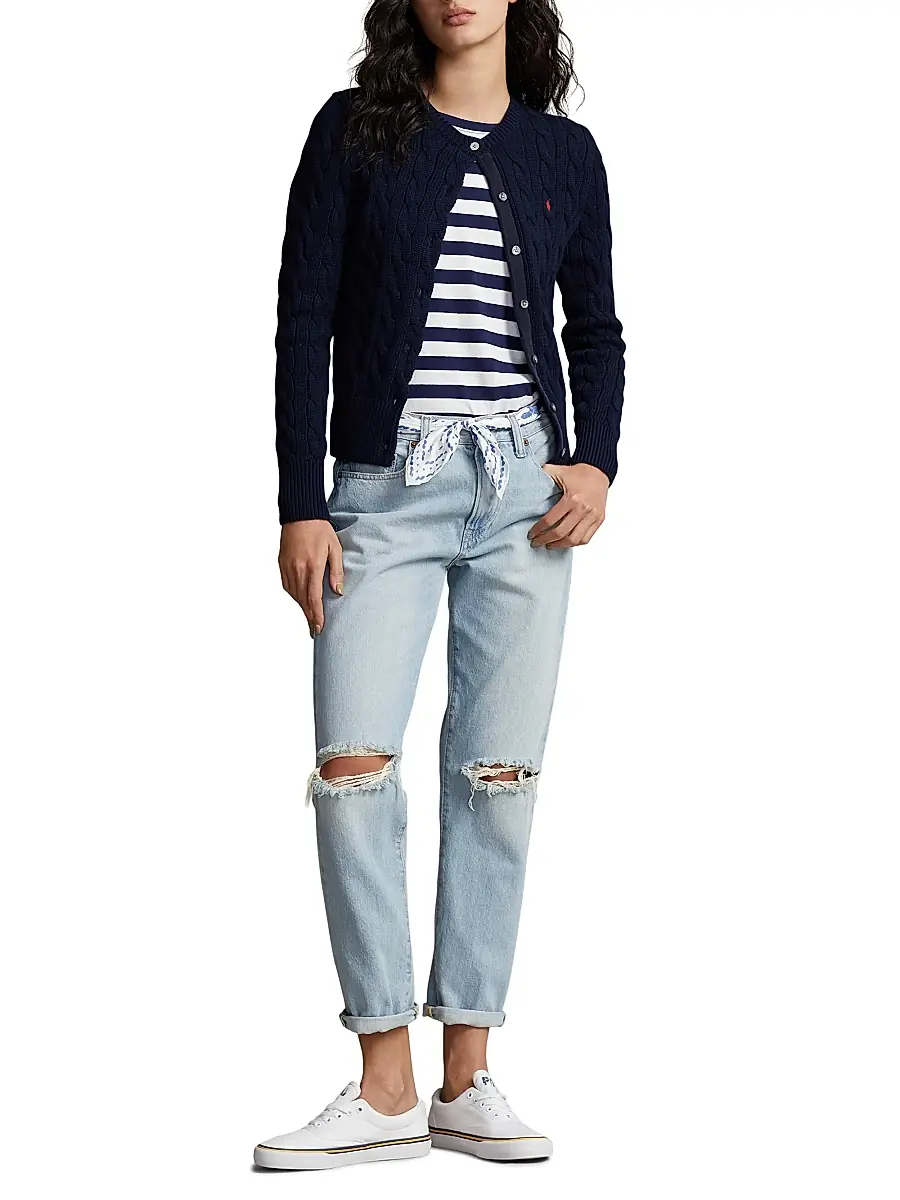 Polo Ralph Lauren Women's Cable-Knit Cardigan | Thumbnail 2 Polo Ralph Lauren Women's Cable-Knit Cardigan | Thumbnail 2
