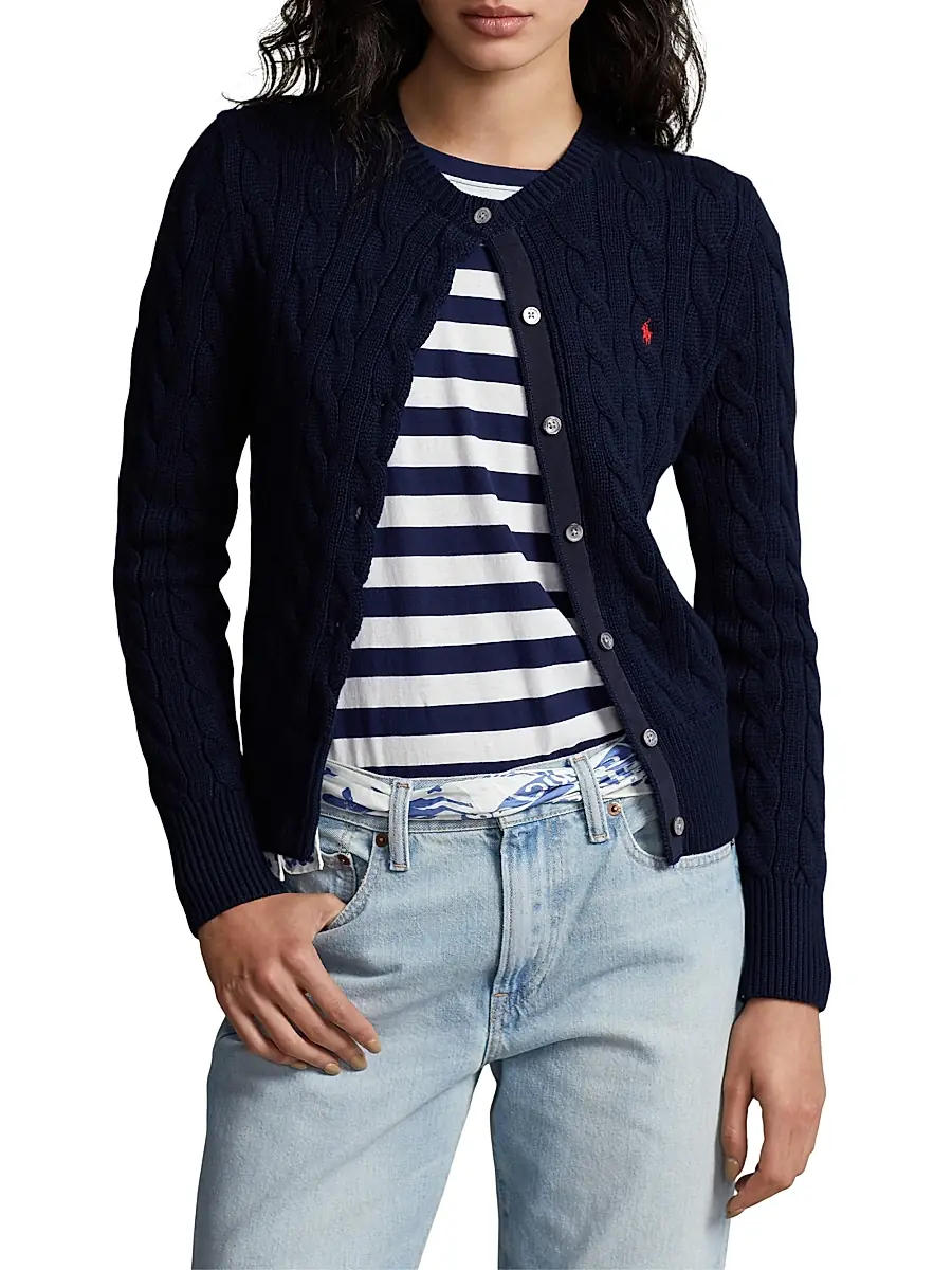 Polo Ralph Lauren Women's Cable-Knit Cardigan | Thumbnail 3 Polo Ralph Lauren Women's Cable-Knit Cardigan | Thumbnail 3