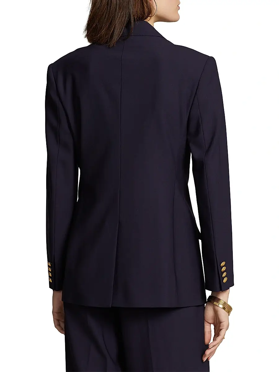 Polo Ralph Lauren Women's Double-Breasted Wool-Blend Blazer | Thumbnail 4 Polo Ralph Lauren Women's Double-Breasted Wool-Blend Blazer | Thumbnail 4
