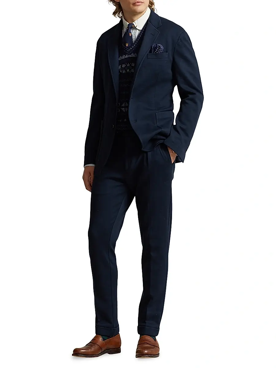 Polo Ralph Lauren Men's Mesh Pleated Trousers | Thumbnail 2