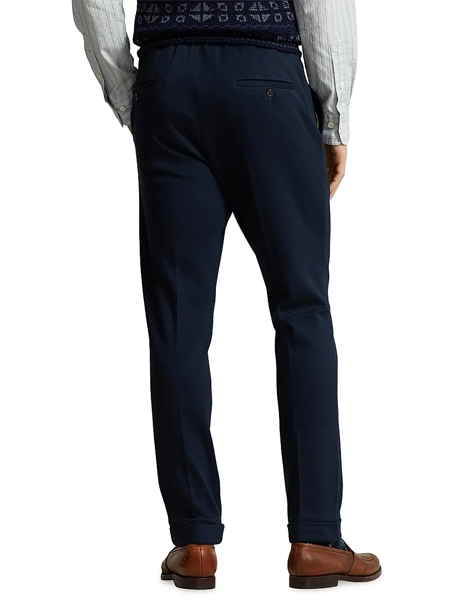 Polo Ralph Lauren Men's Mesh Pleated Trousers | Thumbnail 4