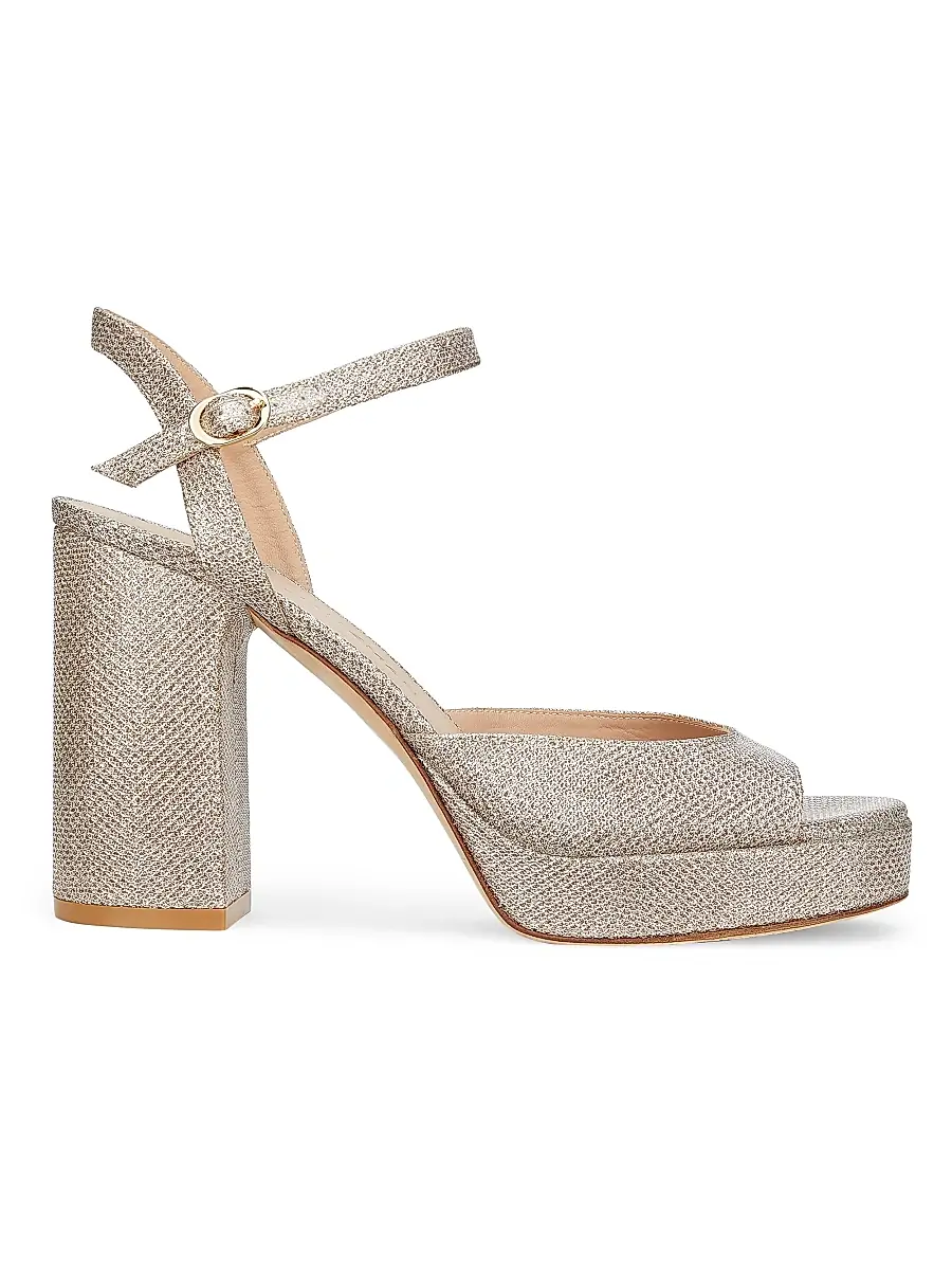 Stuart Weitzman Women's Dayna II 100MM Platform Sandals - Poudre | Image 1 Stuart Weitzman Women's Dayna II 100MM Platform Sandals - Poudre | Image 1