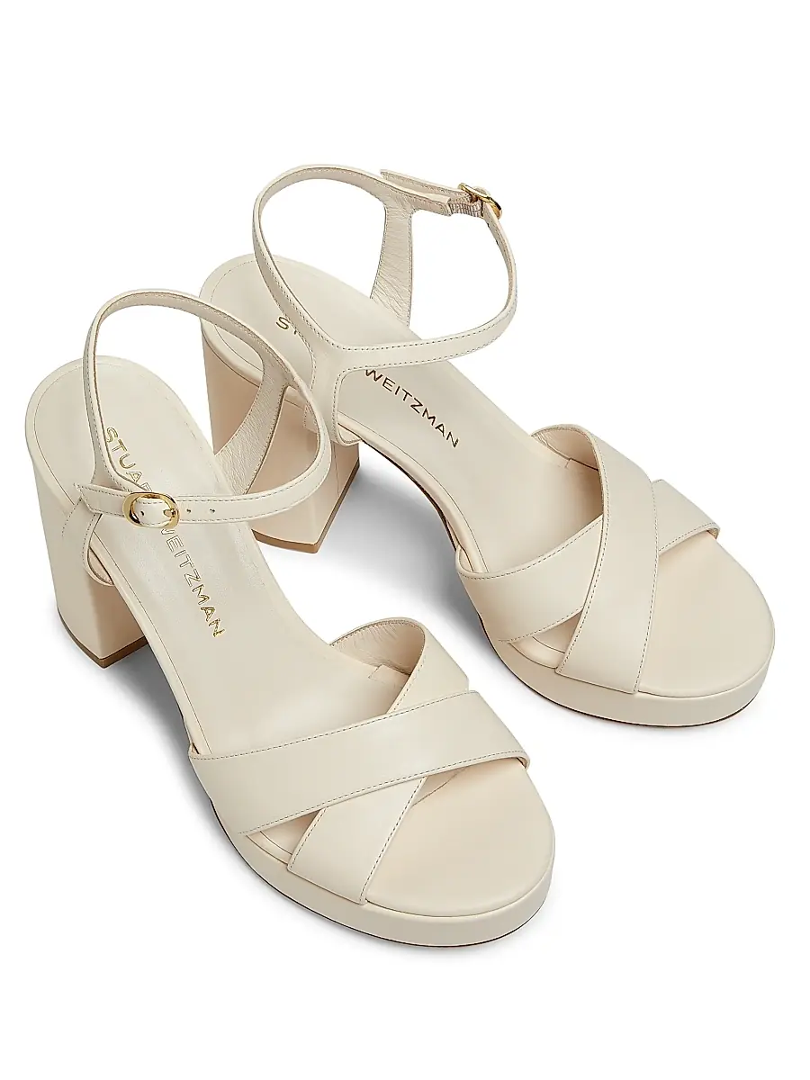 Stuart Weitzman Women's Dayna 100MM Metallic Leather Platform Sandals | Thumbnail 4 Stuart Weitzman Women's Dayna 100MM Metallic Leather Platform Sandals | Thumbnail 4