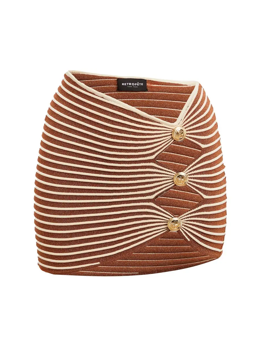 Retrofête Women's Hydra Skirt - Metallic Peche Eucal | Thumbnail 6 Retrofête Women's Hydra Skirt - Metallic Peche Eucal | Thumbnail 6