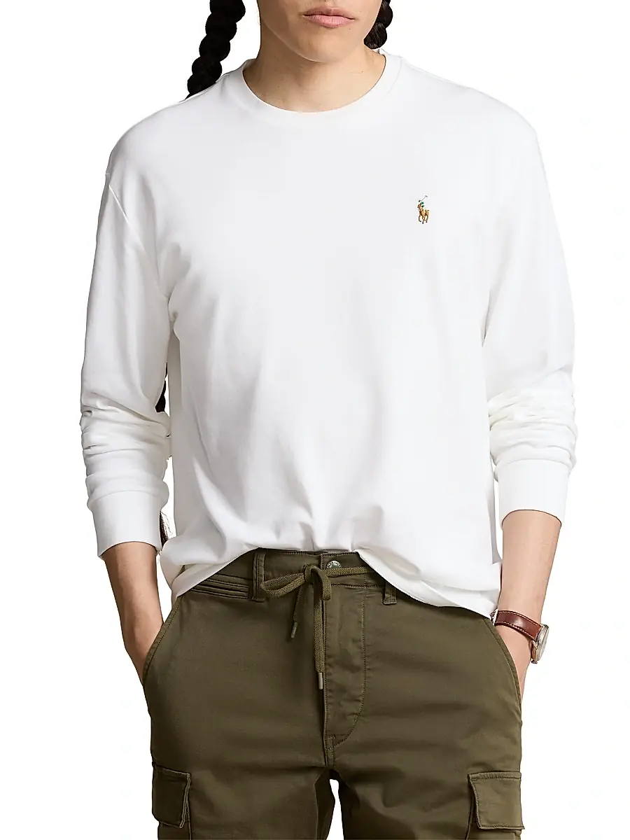 Polo Ralph Lauren Men's Pima Cotton Long-Sleeve Shirt | Thumbnail 8 Polo Ralph Lauren Men's Pima Cotton Long-Sleeve Shirt | Thumbnail 8