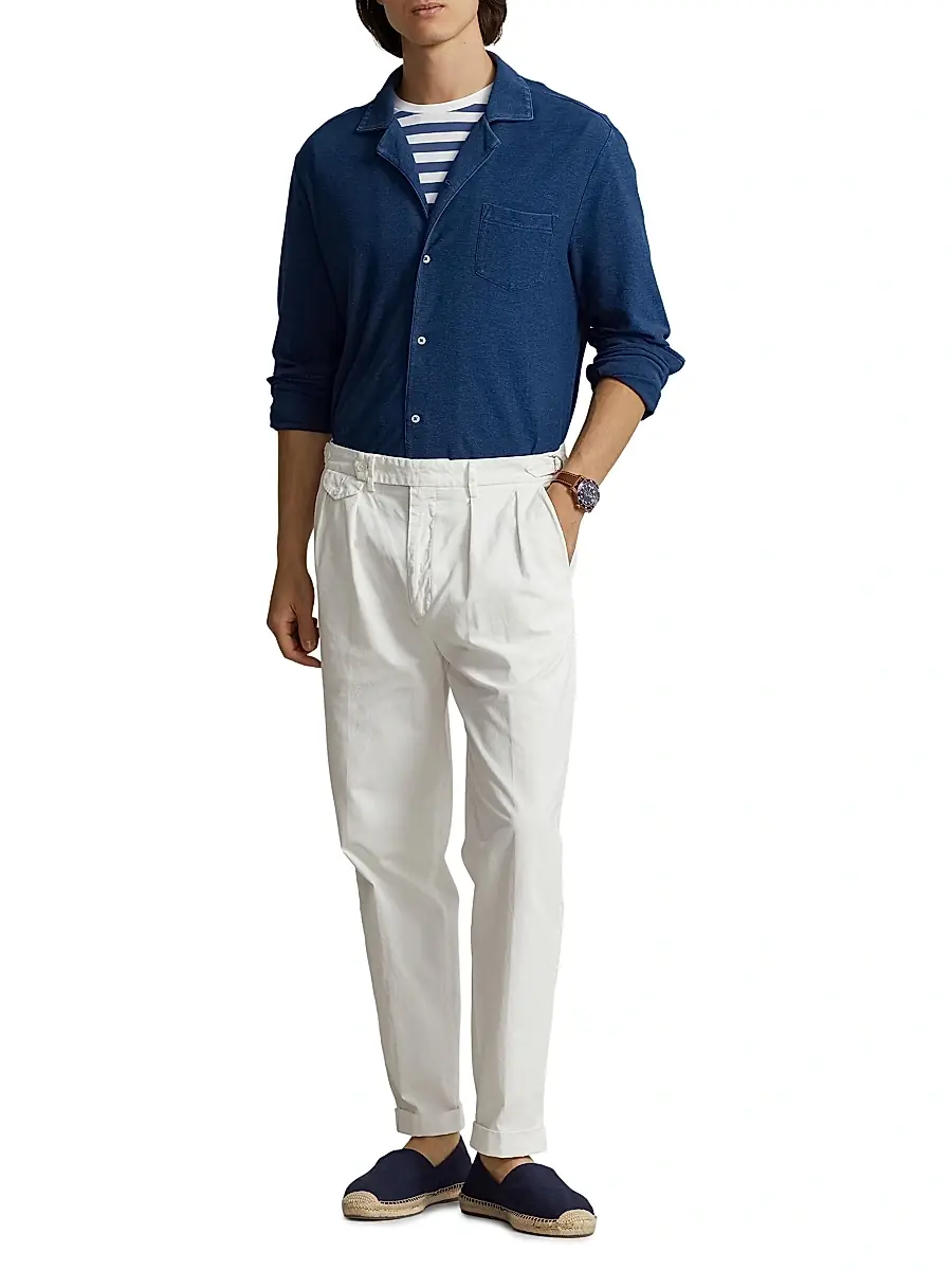 Polo Ralph Lauren Men's Long-Sleeve Cotton Camp Sport Shirt | Thumbnail 2 Polo Ralph Lauren Men's Long-Sleeve Cotton Camp Sport Shirt | Thumbnail 2