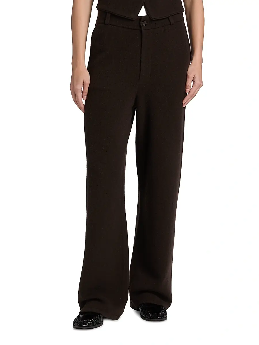 Guest In Residence Women's Cashmere Tailored Wide-Leg Pants | Thumbnail 3 Guest In Residence Women's Cashmere Tailored Wide-Leg Pants | Thumbnail 3