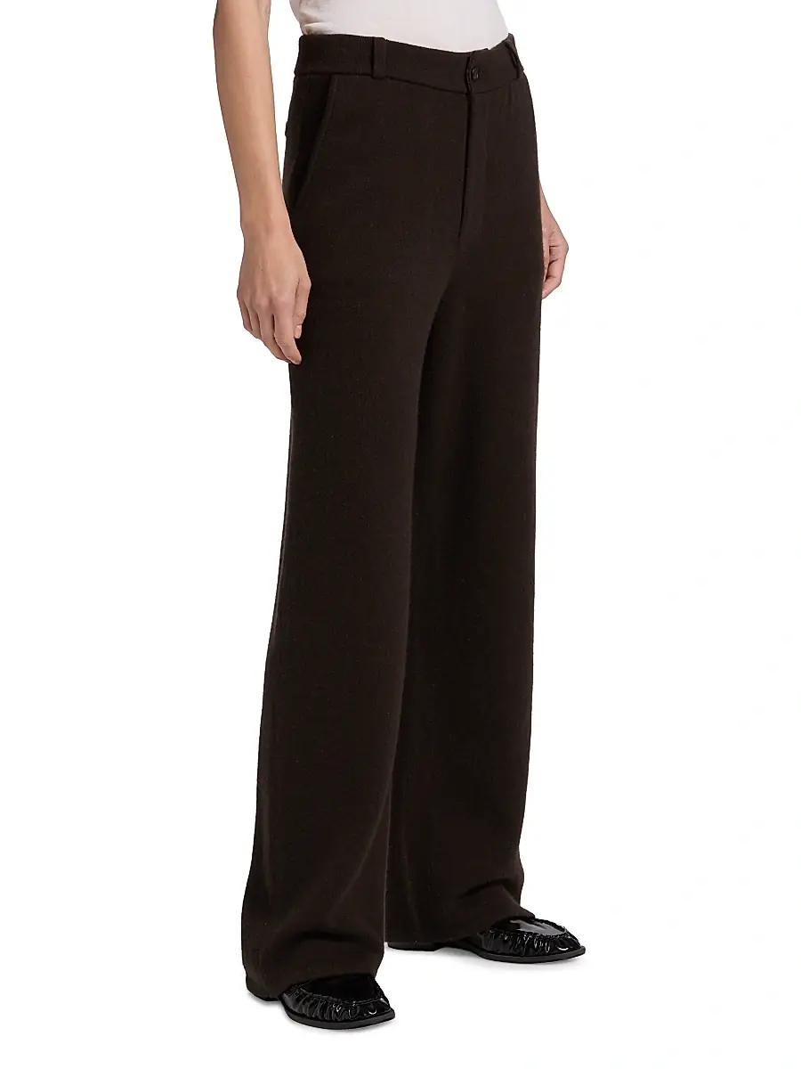 Guest In Residence Women's Cashmere Tailored Wide-Leg Pants | Thumbnail 4 Guest In Residence Women's Cashmere Tailored Wide-Leg Pants | Thumbnail 4