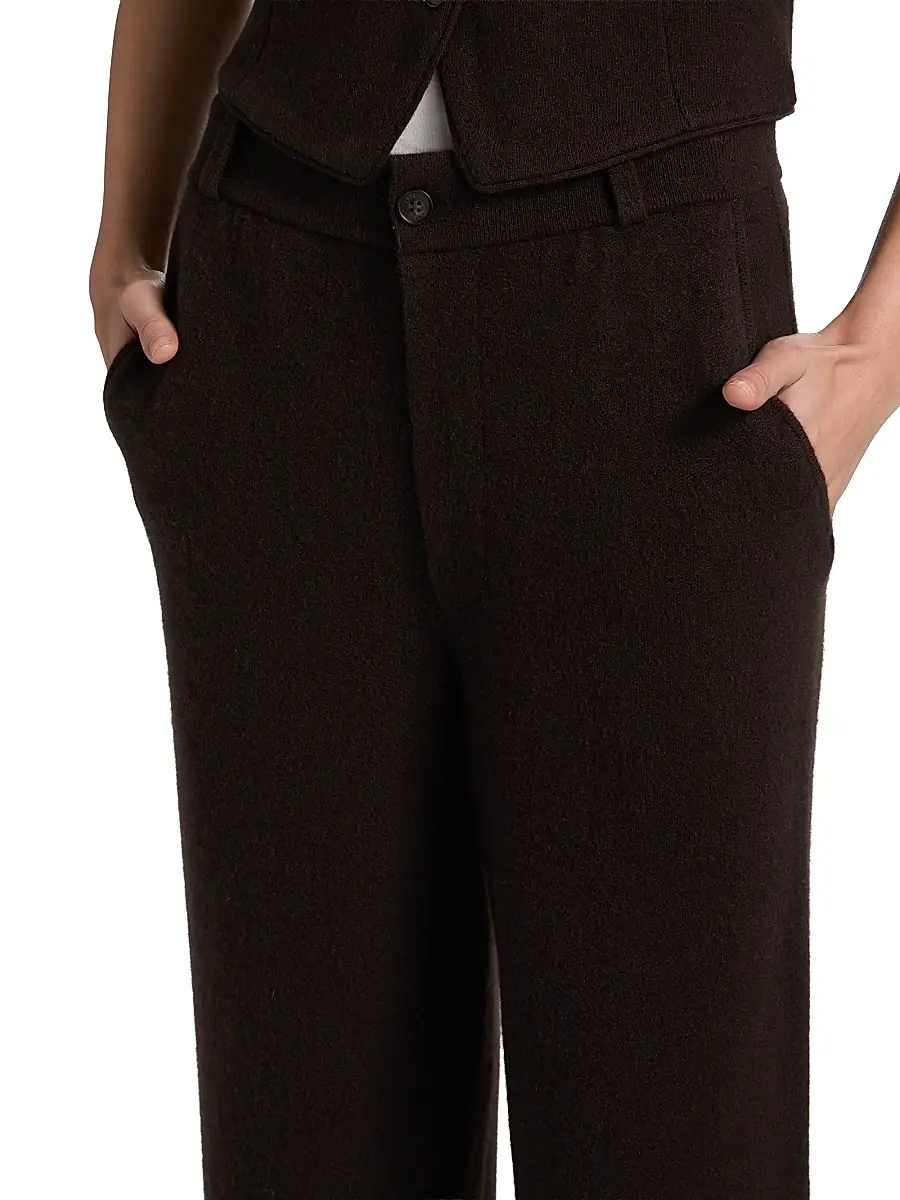 Guest In Residence Women's Cashmere Tailored Wide-Leg Pants | Thumbnail 6 Guest In Residence Women's Cashmere Tailored Wide-Leg Pants | Thumbnail 6
