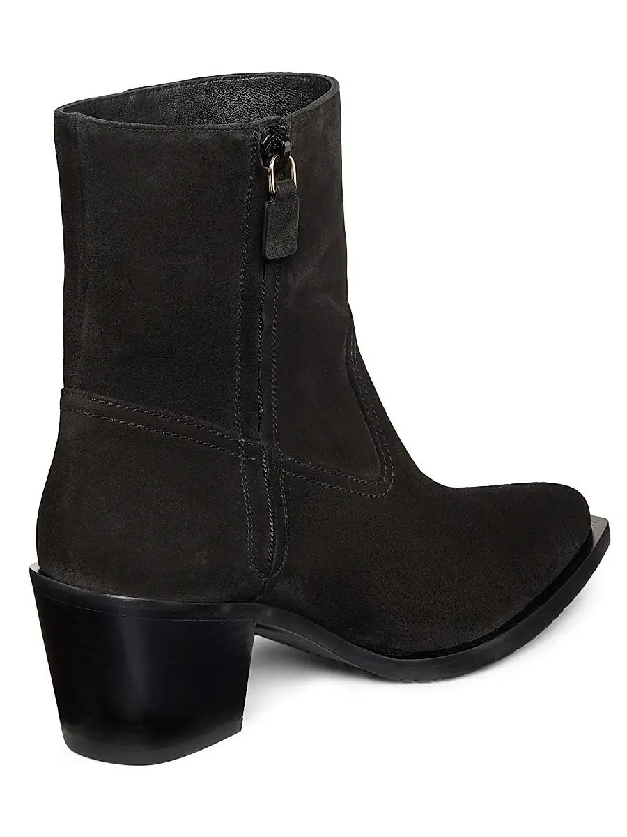 Stuart Weitzman Women's Tate 65MM Suede Ankle Booties - Black | Thumbnail 3 Stuart Weitzman Women's Tate 65MM Suede Ankle Booties - Black | Thumbnail 3