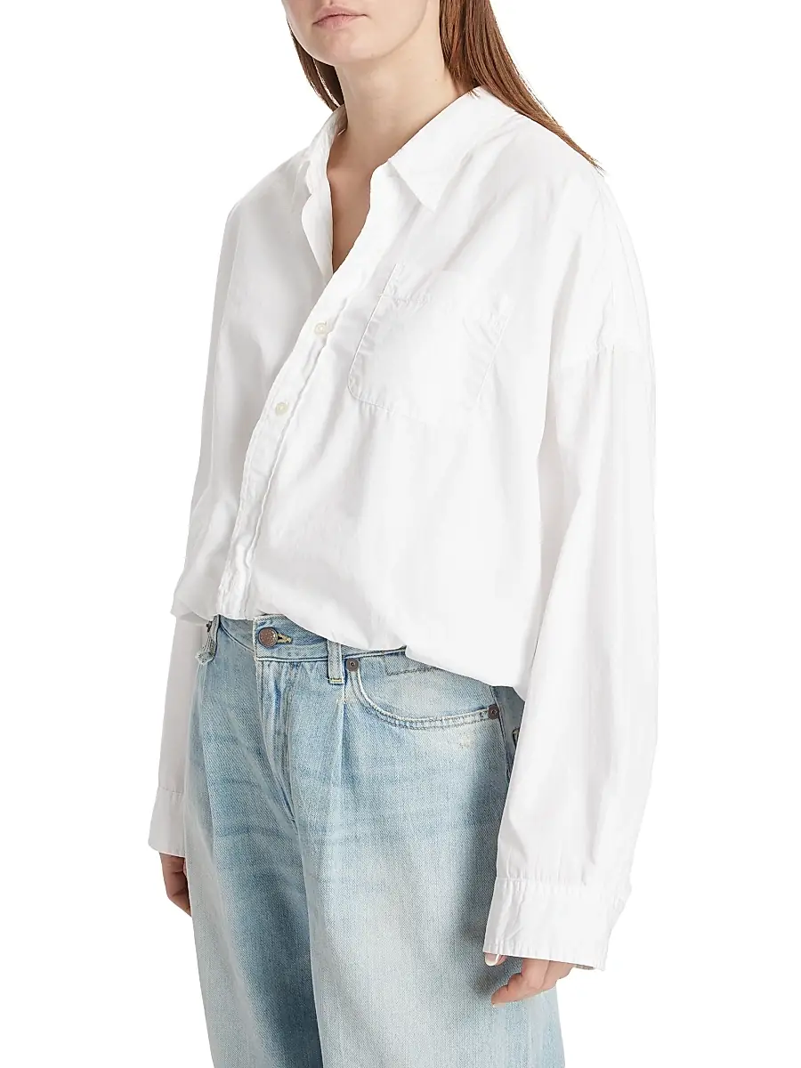 R13 Women's Cotton Crossover Bubble Shirt | Thumbnail 4 R13 Women's Cotton Crossover Bubble Shirt | Thumbnail 4