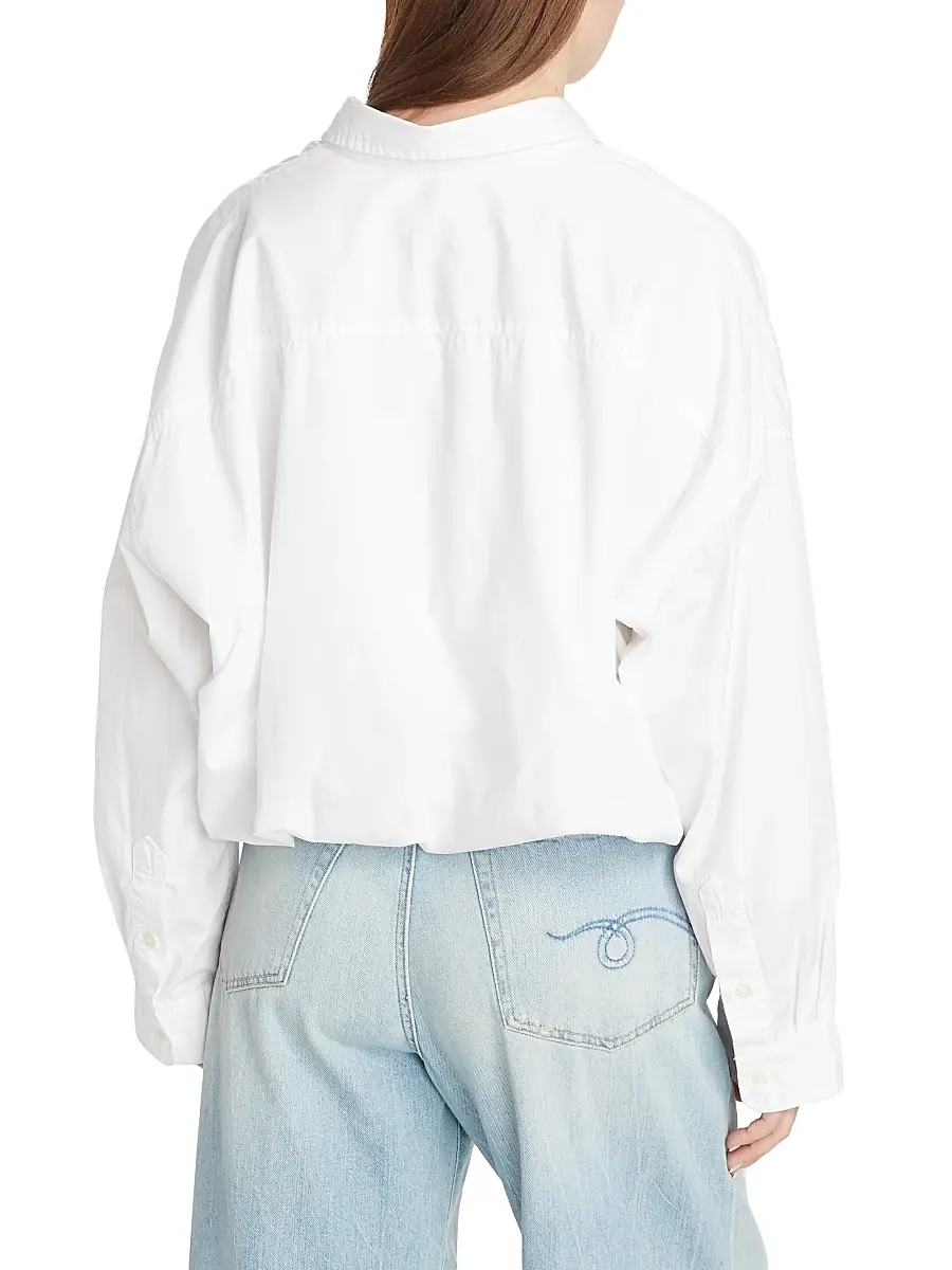 R13 Women's Cotton Crossover Bubble Shirt | Thumbnail 5 R13 Women's Cotton Crossover Bubble Shirt | Thumbnail 5
