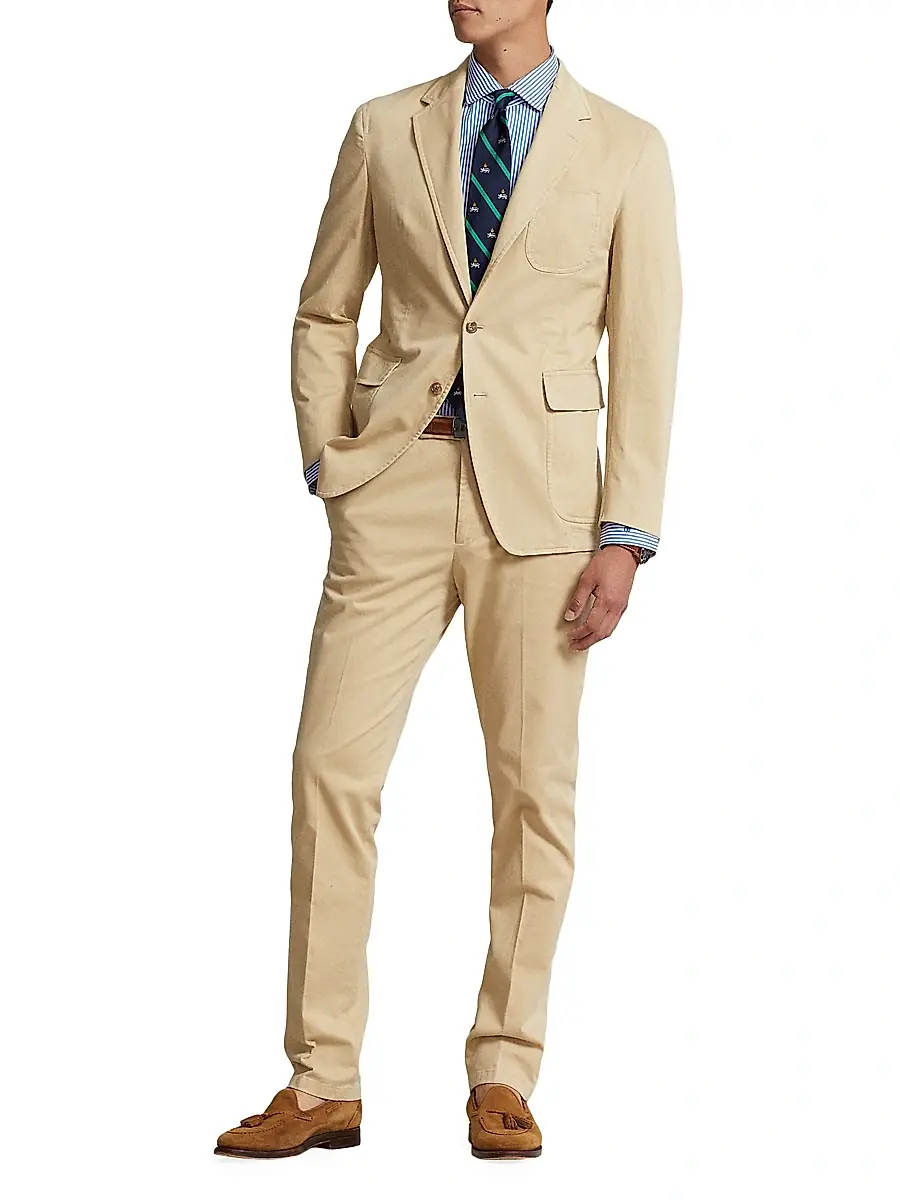 Polo Ralph Lauren Men's Flat-Front Chino Trousers | Thumbnail 2 Polo Ralph Lauren Men's Flat-Front Chino Trousers | Thumbnail 2