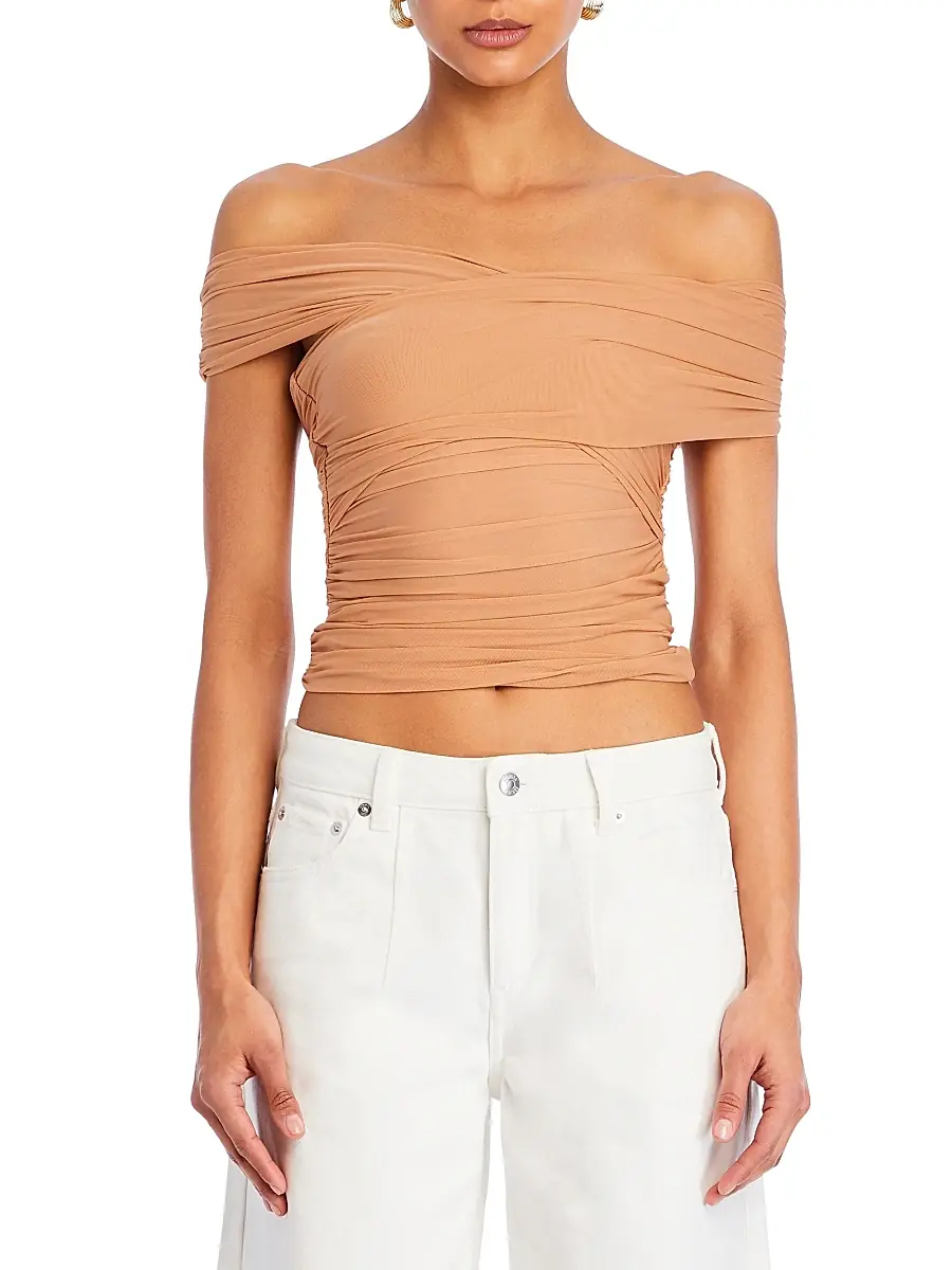 SEROYA Women's Aruba Mesh Top - Caramel | Thumbnail 2