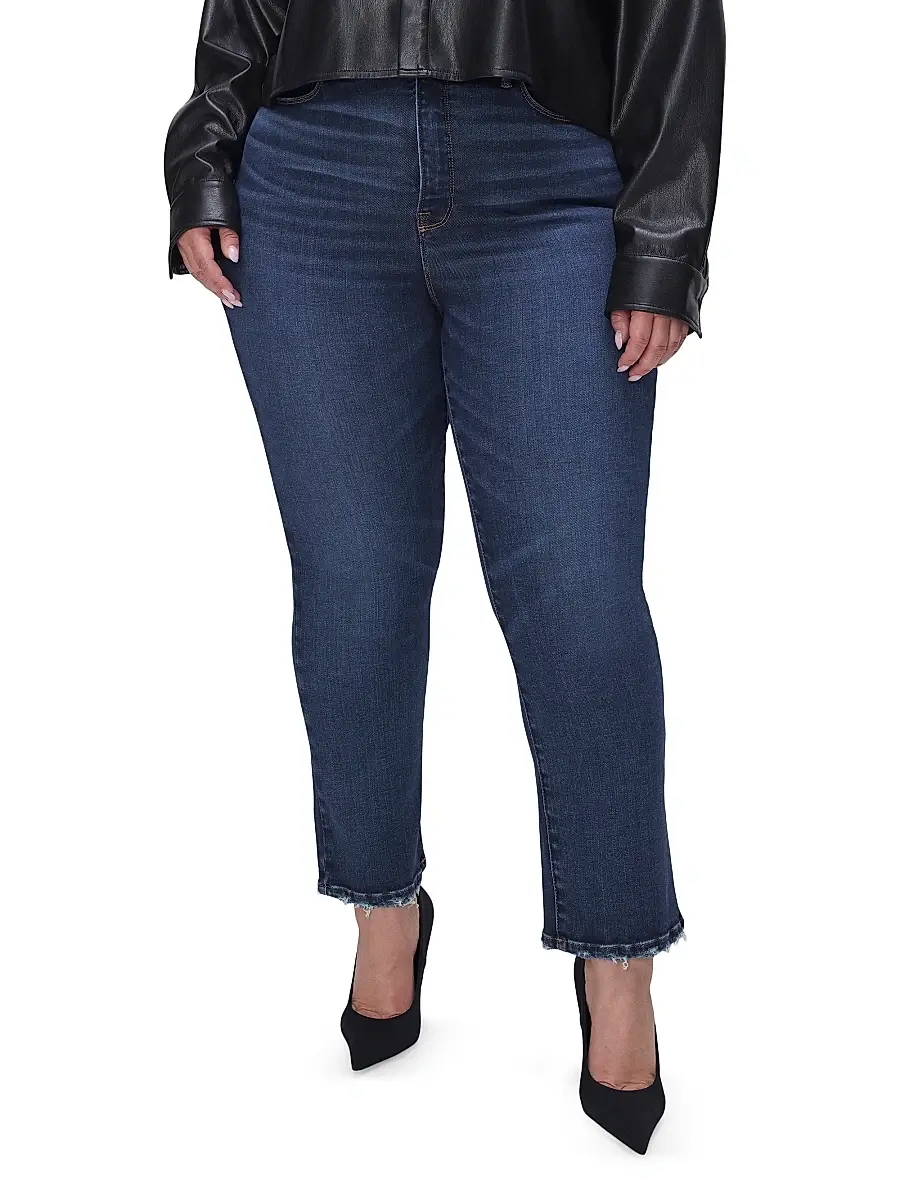 GOOD AMERICAN Women's Good Legs Straight Jeans | Thumbnail 7 GOOD AMERICAN Women's Good Legs Straight Jeans | Thumbnail 7