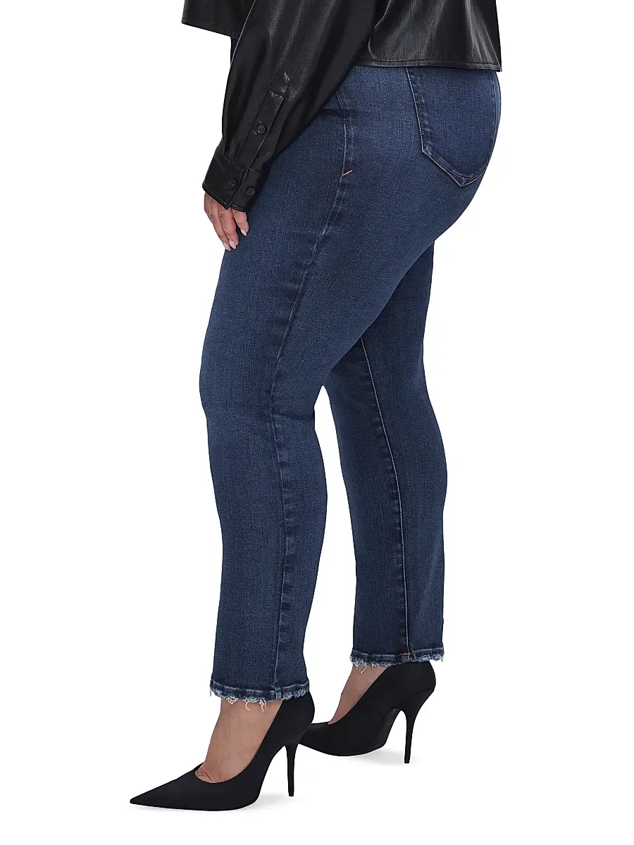 GOOD AMERICAN Women's Good Legs Straight Jeans | Thumbnail 8 GOOD AMERICAN Women's Good Legs Straight Jeans | Thumbnail 8