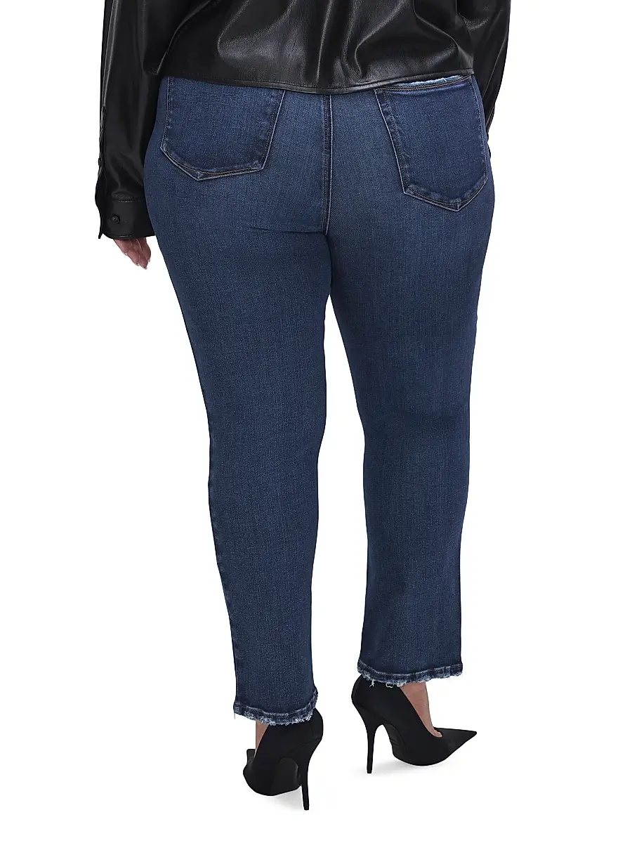 GOOD AMERICAN Women's Good Legs Straight Jeans | Thumbnail 9 GOOD AMERICAN Women's Good Legs Straight Jeans | Thumbnail 9