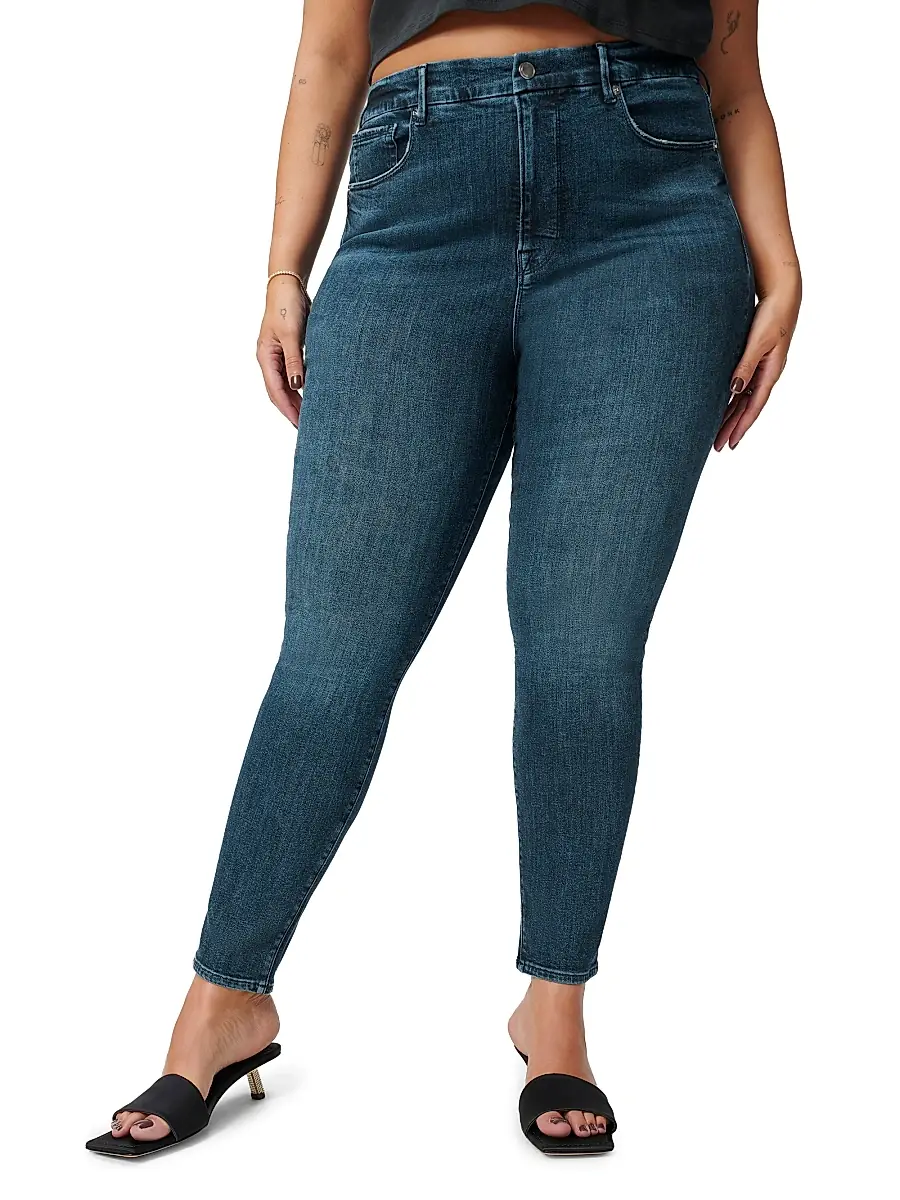 GOOD AMERICAN Women's Good Legs Stretch Skinny Crop Jeans | Thumbnail 7 GOOD AMERICAN Women's Good Legs Stretch Skinny Crop Jeans | Thumbnail 7