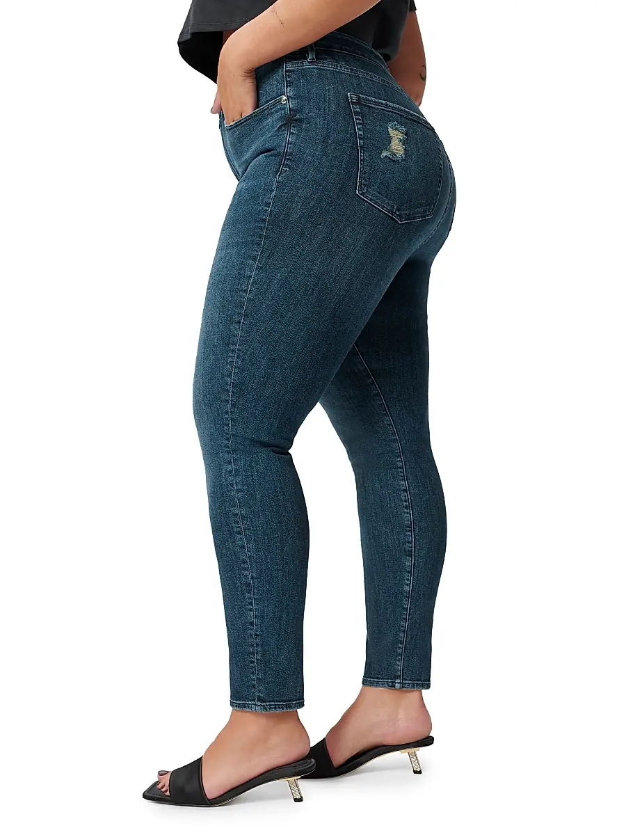 GOOD AMERICAN Women's Good Legs Stretch Skinny Crop Jeans | Thumbnail 8 GOOD AMERICAN Women's Good Legs Stretch Skinny Crop Jeans | Thumbnail 8