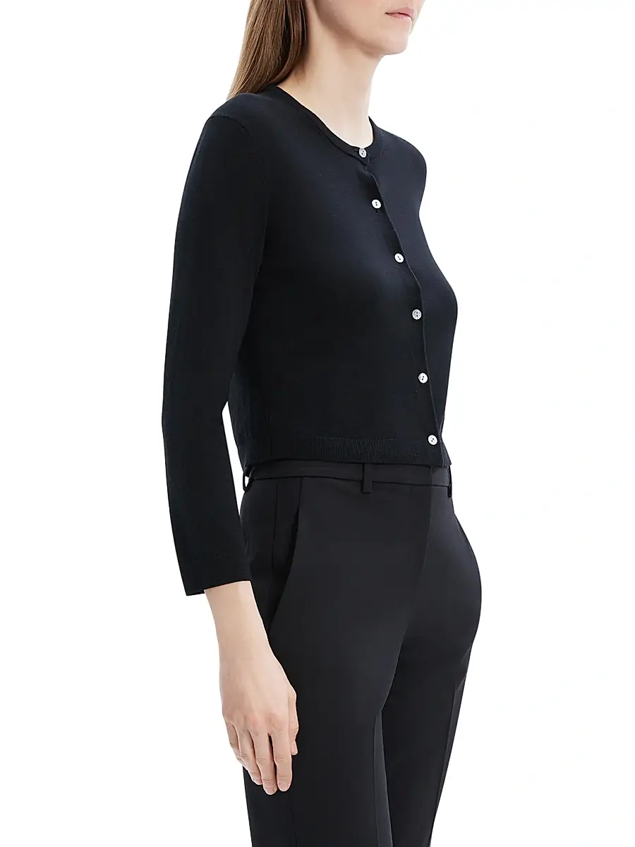 Theory Women's Merino Wool Crop Cardigan | Thumbnail 4