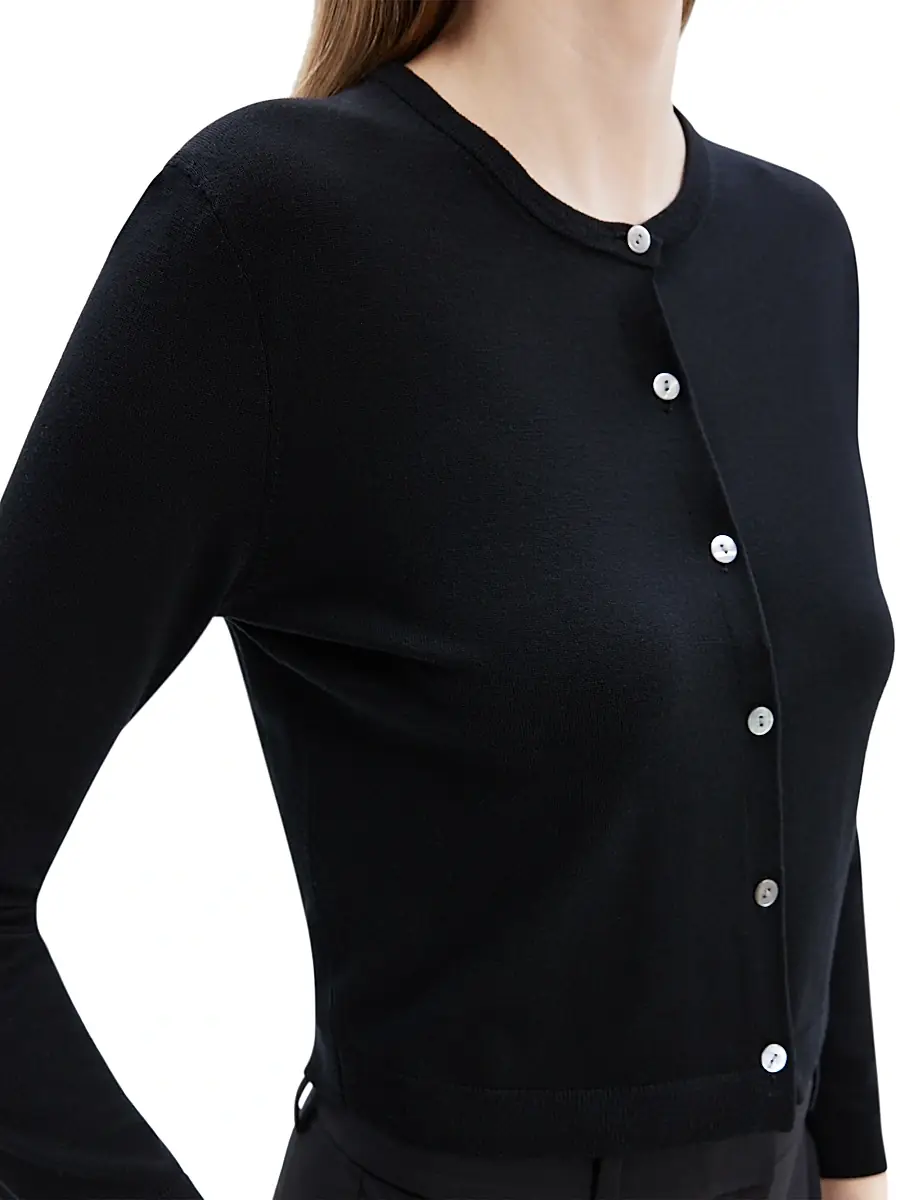 Theory Women's Merino Wool Crop Cardigan | Thumbnail 6