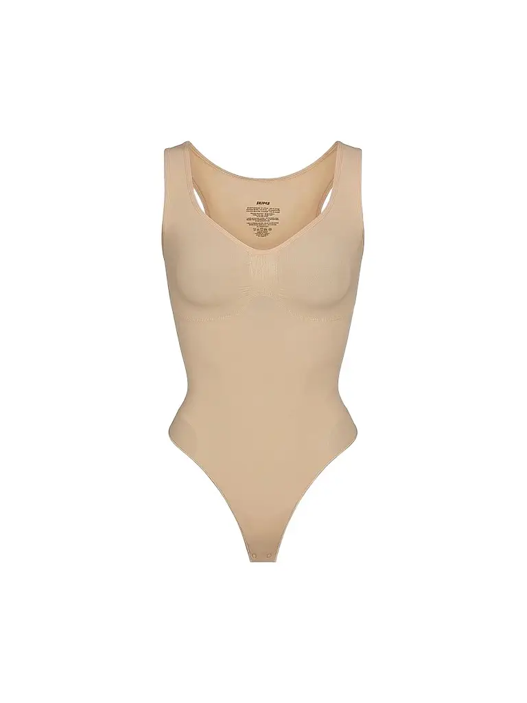 Skims Women's Seamless Sculpt Scoopneck Thong Bodysuit