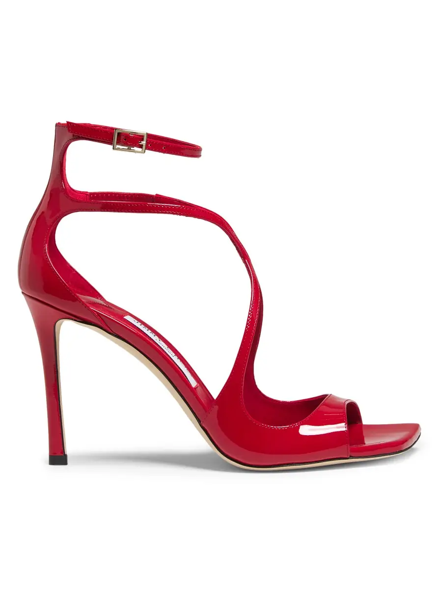 Jimmy Choo Women's Azia 95MM Patent Leather Sandals - Postbox Red | Thumbnail 6 Jimmy Choo Women's Azia 95MM Patent Leather Sandals - Postbox Red | Thumbnail 6