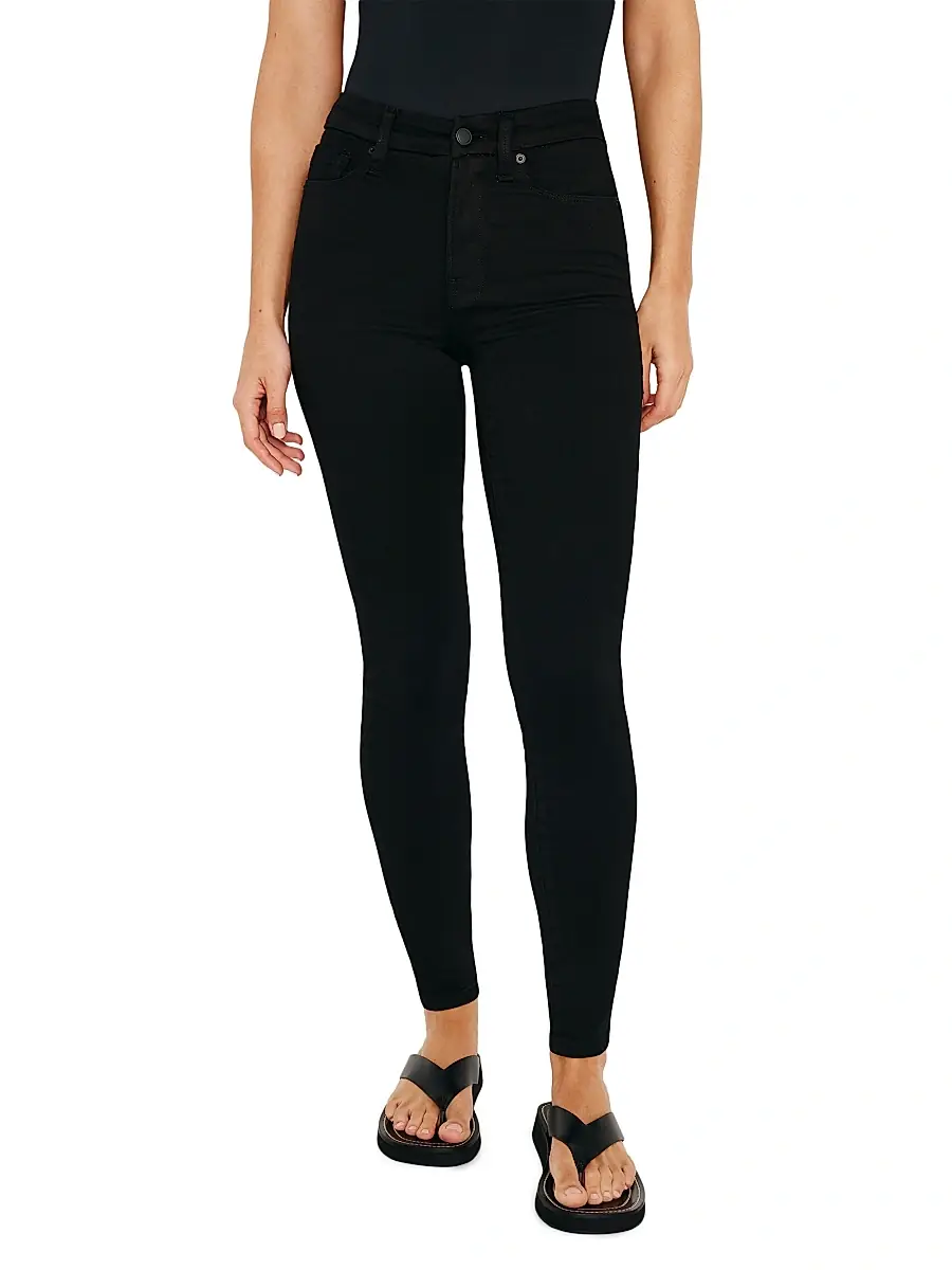 Good American Women's Good Legs Skinny Jeans - Black | Image 1 Good American Women's Good Legs Skinny Jeans - Black | Image 1