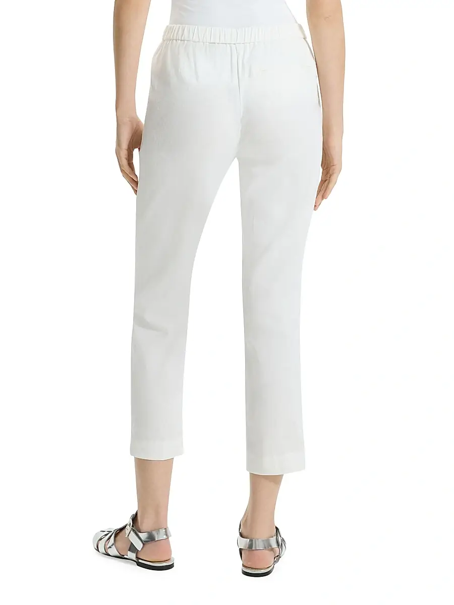 Theory Women's Linen-Blend Slim-Fit Pants | Thumbnail 5