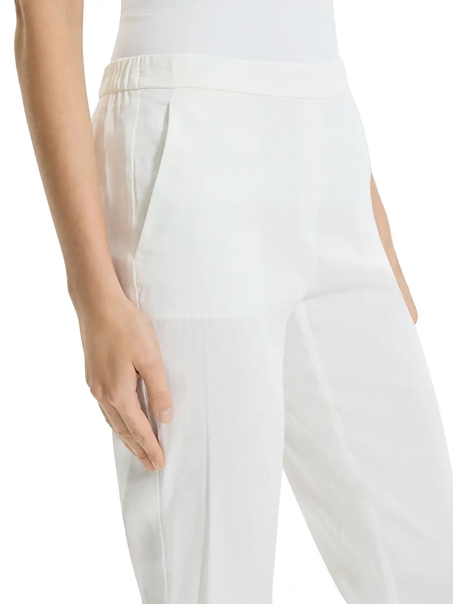 Theory Women's Linen-Blend Slim-Fit Pants | Thumbnail 6
