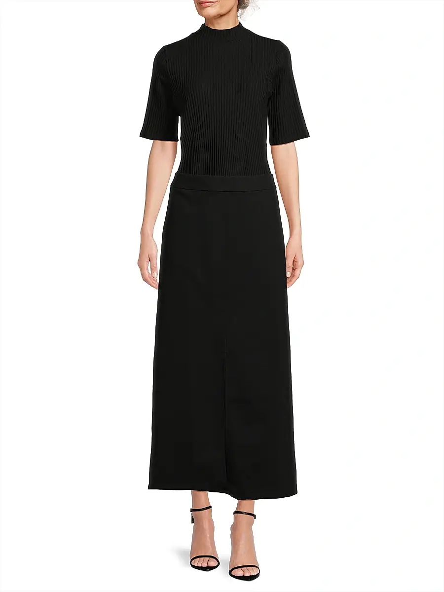 Eileen Fisher Women's Knit Maxi Skirt - Black | Thumbnail 2 Eileen Fisher Women's Knit Maxi Skirt - Black | Thumbnail 2