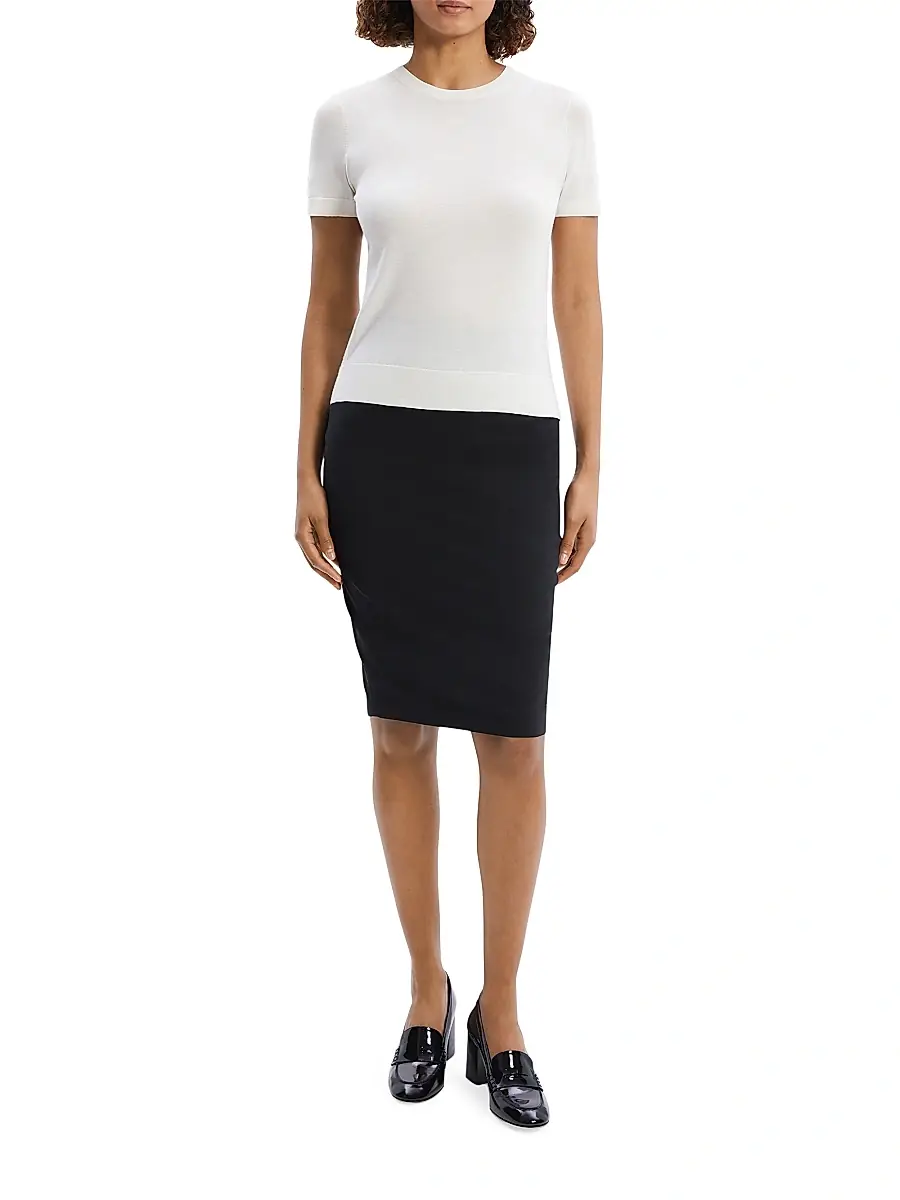 Theory Women's Basic Merino Wool T-Shirt | Thumbnail 2