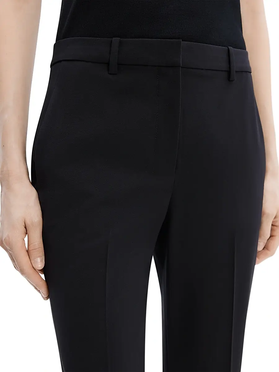 Theory Women's Stretch Wool Straight Full-Length Trousers | Thumbnail 6 Theory Women's Stretch Wool Straight Full-Length Trousers | Thumbnail 6