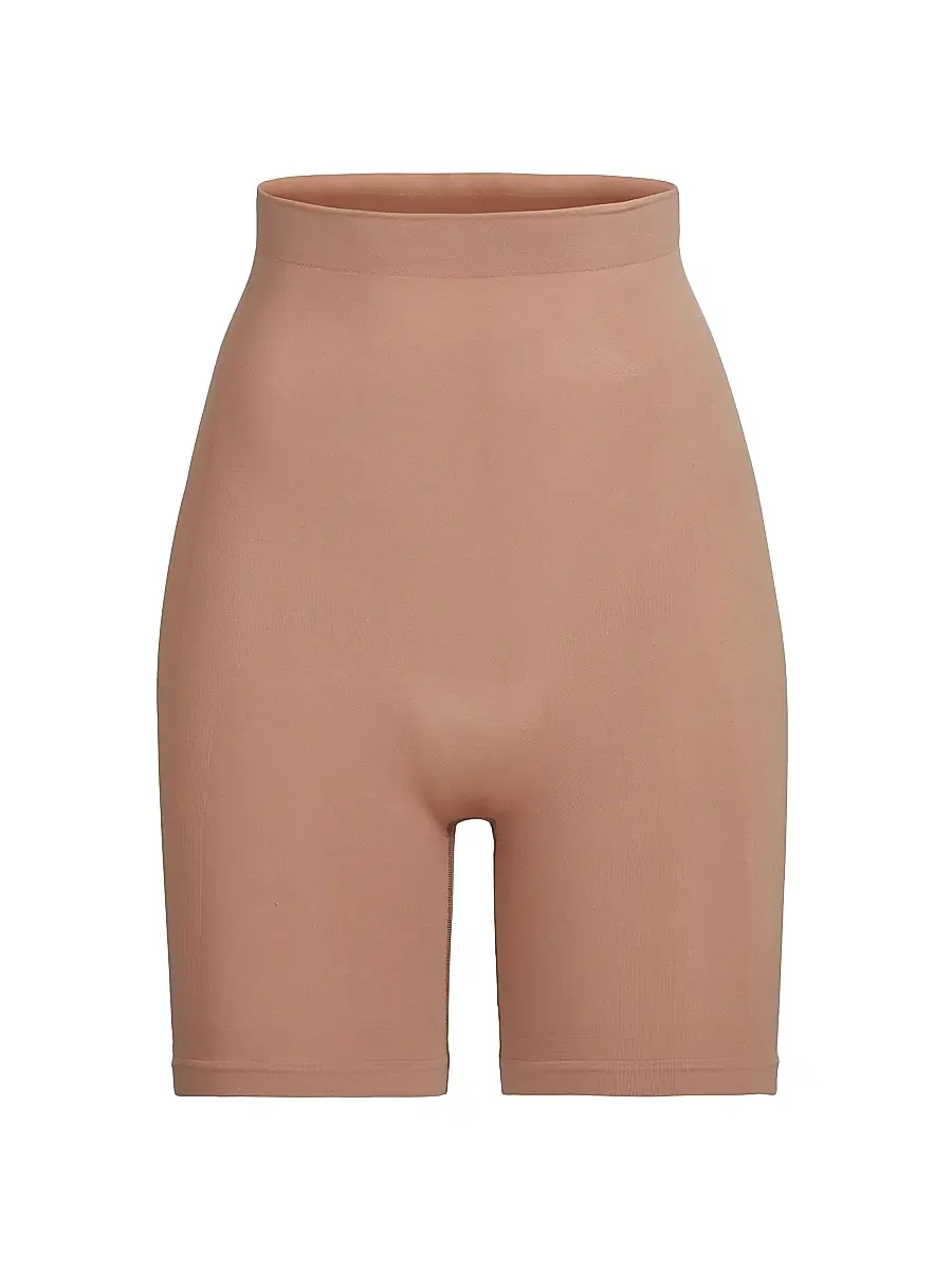 Skims Women's Seamless Sculpt High-Waisted Above-The-Knee Shorts - Sienna - Size XXS | Image 1 Skims Women's Seamless Sculpt High-Waisted Above-The-Knee Shorts - Sienna - Size XXS | Image 1