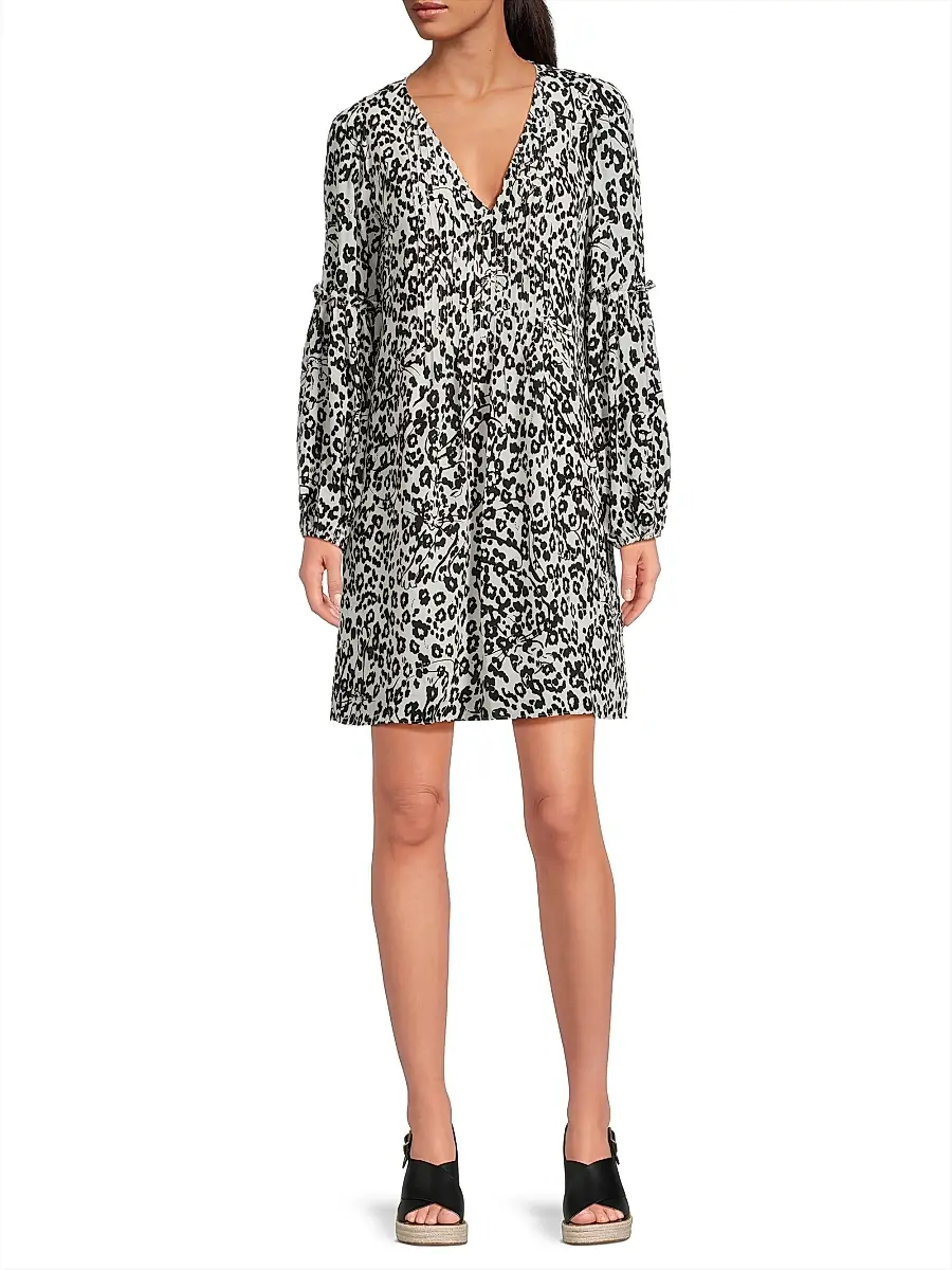 Lilly Pulitzer Women's Cleme Leopard Silk Dress | Thumbnail 2 Lilly Pulitzer Women's Cleme Leopard Silk Dress | Thumbnail 2