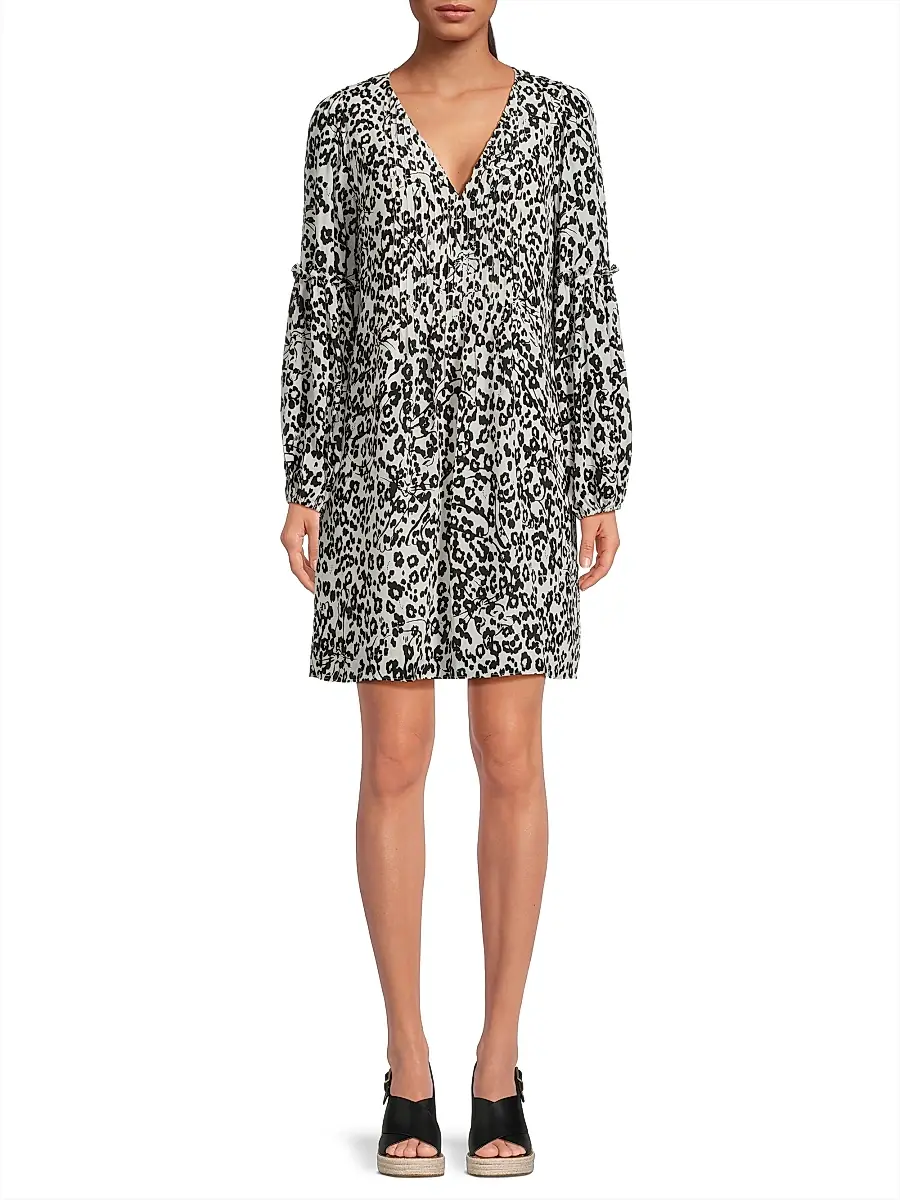 Lilly Pulitzer Women's Cleme Leopard Silk Dress | Thumbnail 3 Lilly Pulitzer Women's Cleme Leopard Silk Dress | Thumbnail 3