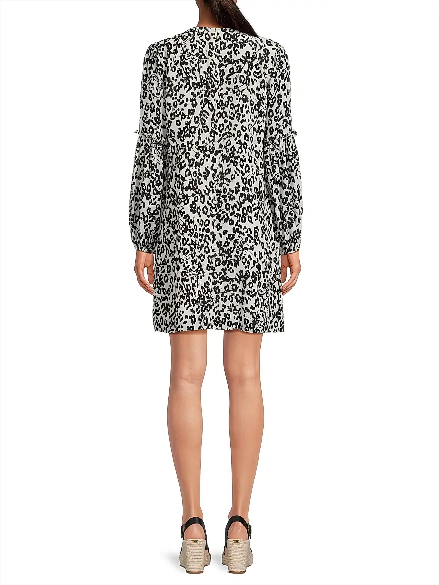 Lilly Pulitzer Women's Cleme Leopard Silk Dress | Thumbnail 5 Lilly Pulitzer Women's Cleme Leopard Silk Dress | Thumbnail 5
