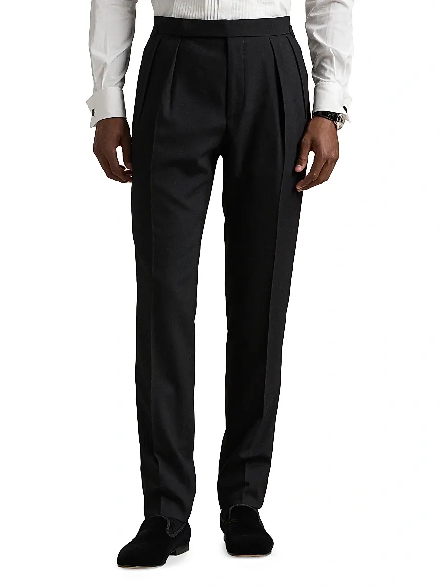Polo Ralph Lauren Men's Barathea Satin & Wool Tuxedo - Black | Thumbnail 4 Polo Ralph Lauren Men's Barathea Satin & Wool Tuxedo - Black | Thumbnail 4