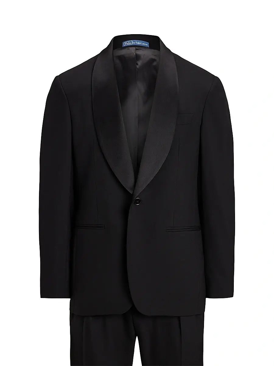 Polo Ralph Lauren Men's Barathea Satin & Wool Tuxedo - Black | Thumbnail 6 Polo Ralph Lauren Men's Barathea Satin & Wool Tuxedo - Black | Thumbnail 6