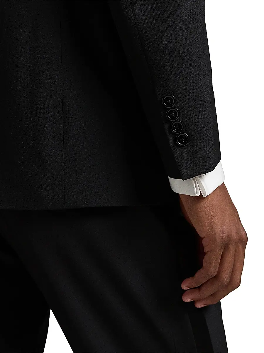 Polo Ralph Lauren Men's Barathea Satin & Wool Tuxedo - Black | Thumbnail 8 Polo Ralph Lauren Men's Barathea Satin & Wool Tuxedo - Black | Thumbnail 8