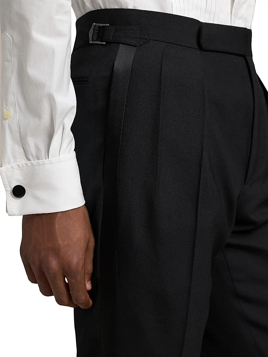 Polo Ralph Lauren Men's Barathea Satin & Wool Tuxedo - Black | Thumbnail 9 Polo Ralph Lauren Men's Barathea Satin & Wool Tuxedo - Black | Thumbnail 9
