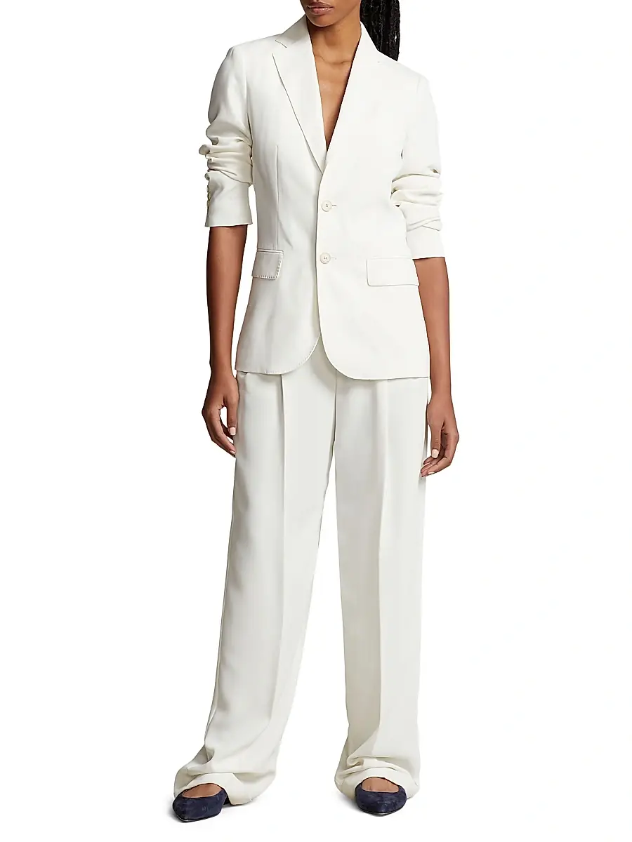 Polo Ralph Lauren Women's Tailored Satin Blazer | Thumbnail 2 Polo Ralph Lauren Women's Tailored Satin Blazer | Thumbnail 2
