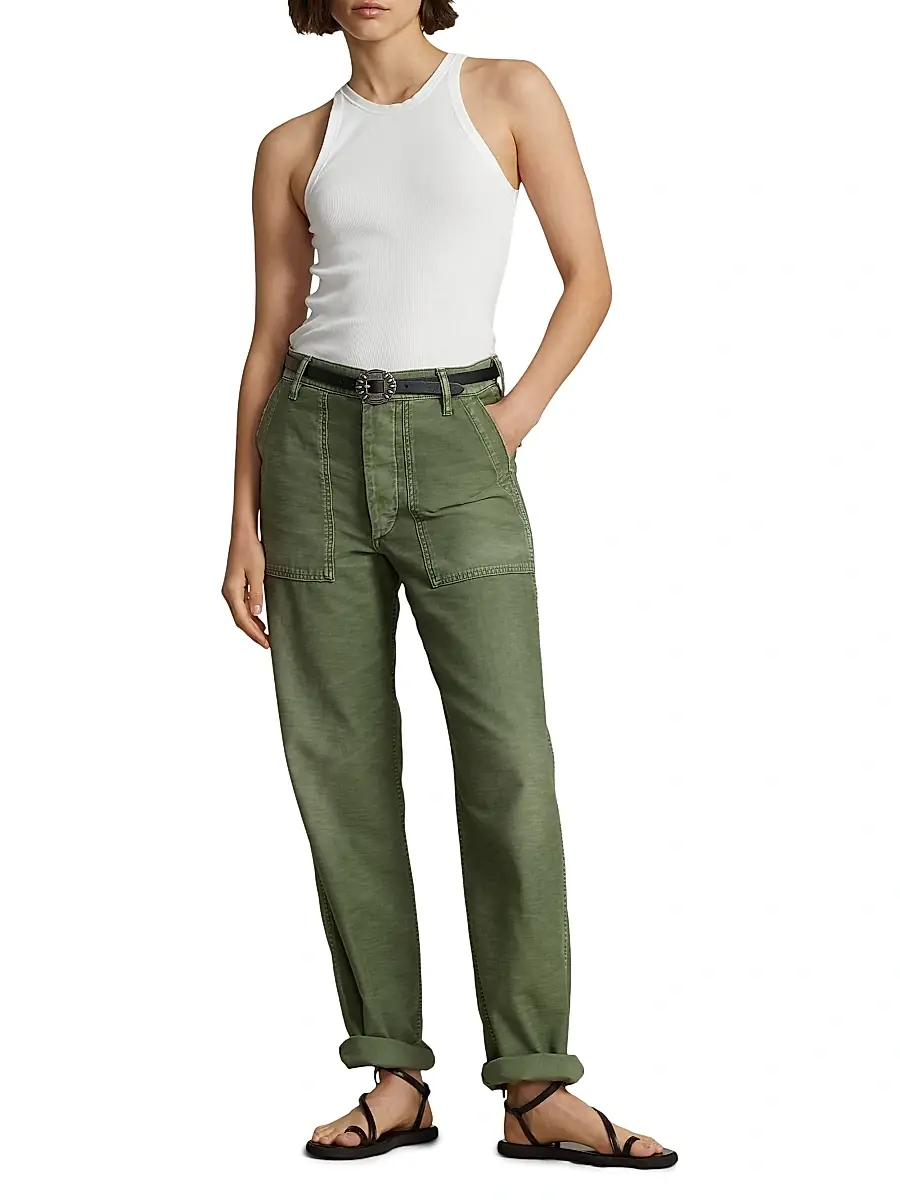 Polo Ralph Lauren Women's Ricky Cotton Sateen Pants | Thumbnail 2