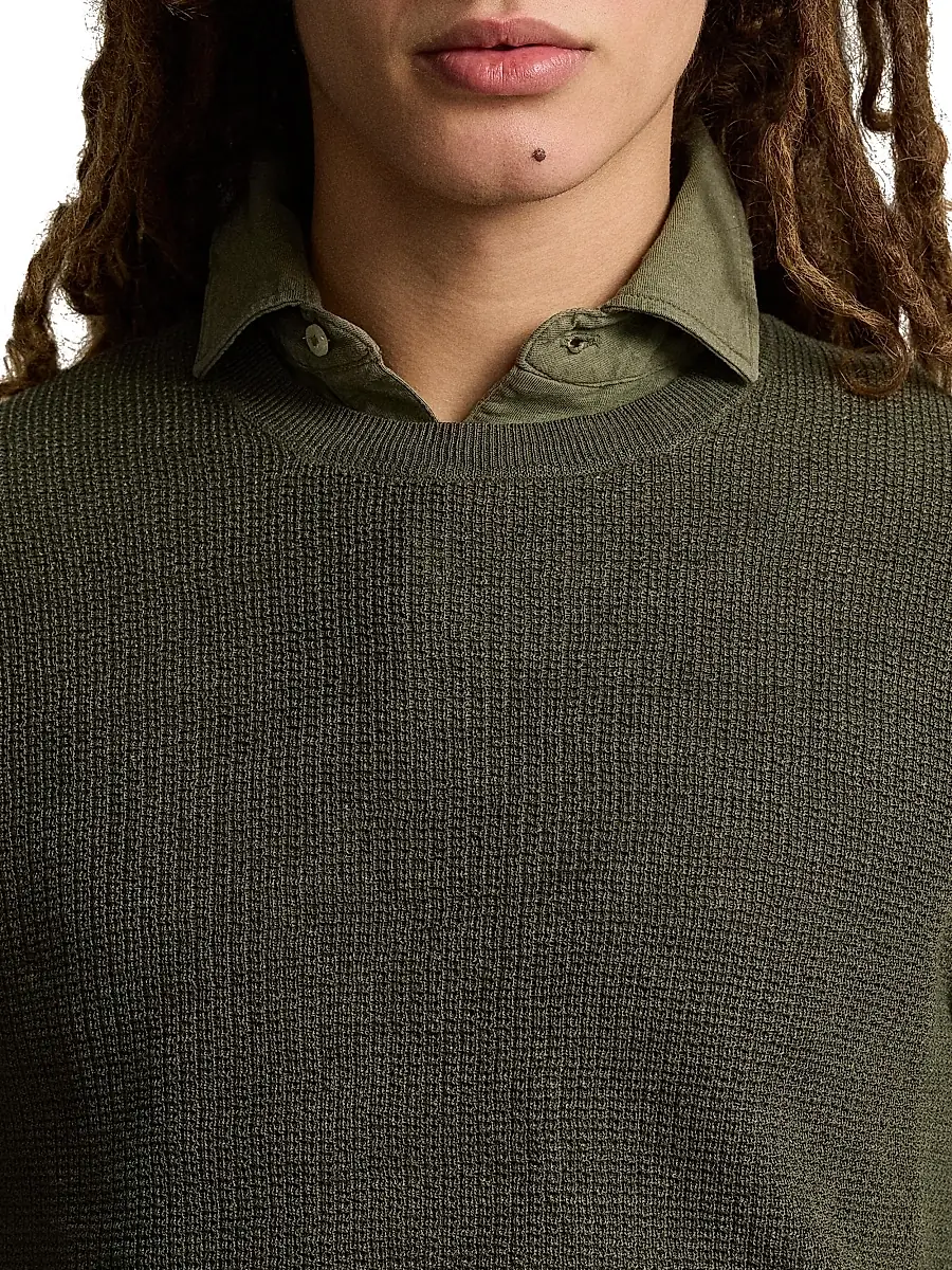 Polo Ralph Lauren Men's Linen Knit Crewneck Sweater | Thumbnail 5 Polo Ralph Lauren Men's Linen Knit Crewneck Sweater | Thumbnail 5