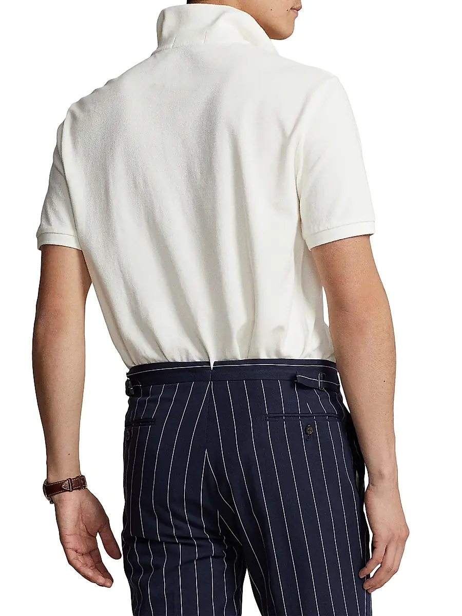 Polo Ralph Lauren Men's Cotton Polo Shirt - Shell | Thumbnail 4 Polo Ralph Lauren Men's Cotton Polo Shirt - Shell | Thumbnail 4