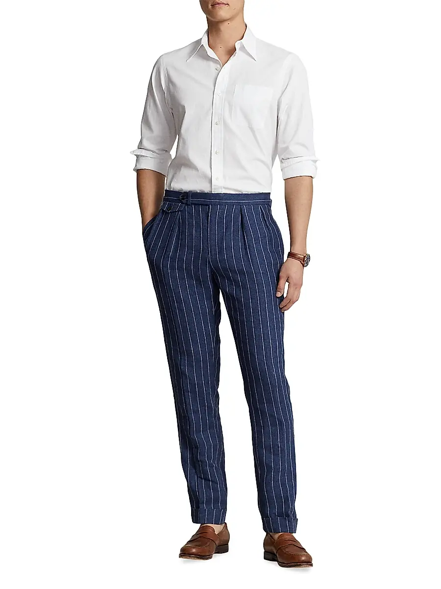 Polo Ralph Lauren Men's Striped Cotton Button-Down Shirt | Thumbnail 2 Polo Ralph Lauren Men's Striped Cotton Button-Down Shirt | Thumbnail 2