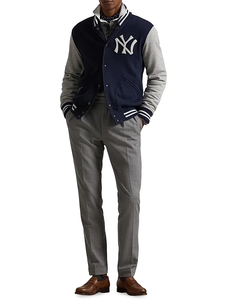 Polo Ralph Lauren Men's Yankees Jacket - Aviator Navy Loft Heather | Thumbnail 2
