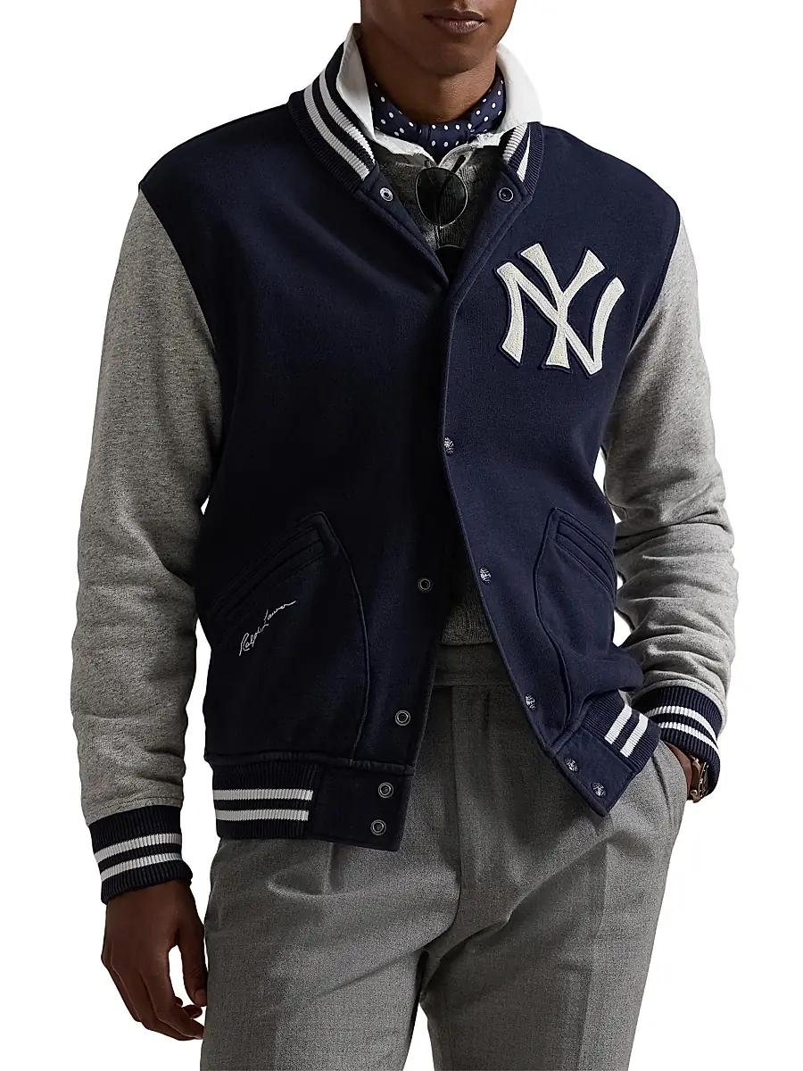 Polo Ralph Lauren Men's Yankees Jacket - Aviator Navy Loft Heather | Thumbnail 3